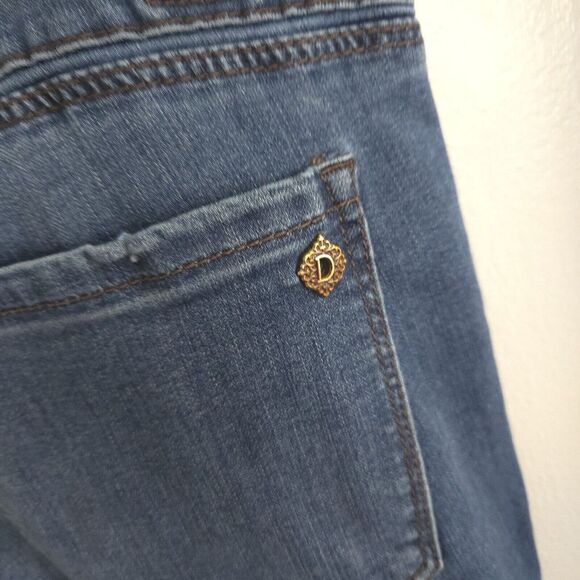 Democracy Jeans Size 16 Ab Technology Skinny Distressed Mid Rise Medium Wash - Picture 7 of 9